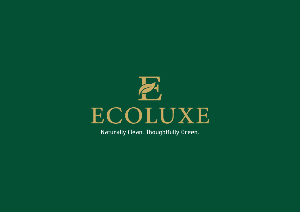 ECOLUXE logo - Naturally Clean. Thoughtfully Green. hospitality brand of AFQ AL ASMAH NATIONAL